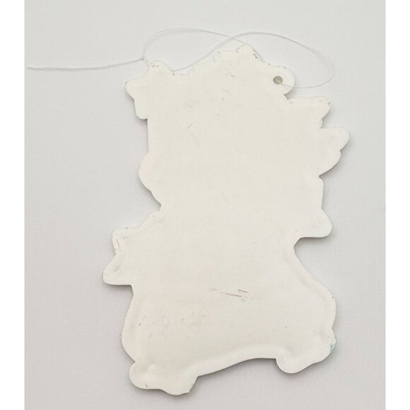 Vintage Angel Christmas Ornament Hand Painted Glitter Blue Gown Star Accents - Picture 2 of 6